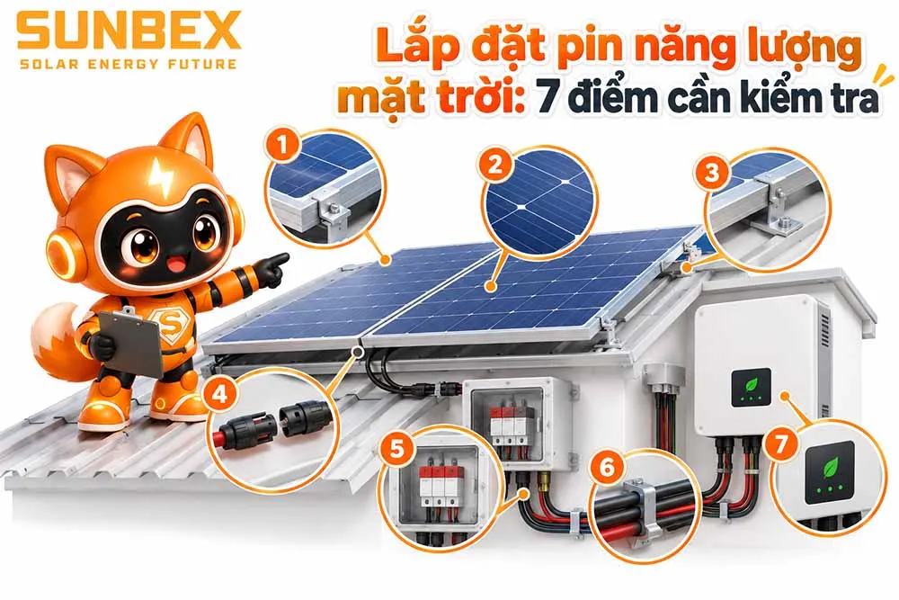 7 bước kiểm tra trước khi lắp đặt pin năng lượng mặt trời