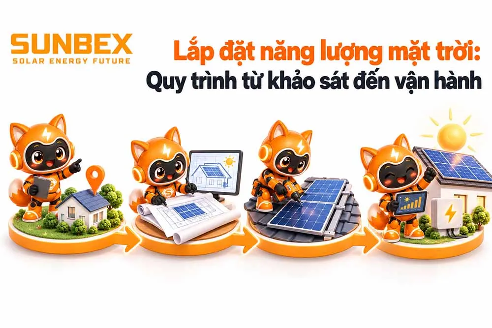 Lắp đặt năng lượng mặt trời: Quy trình từ khảo sát đến vận hành