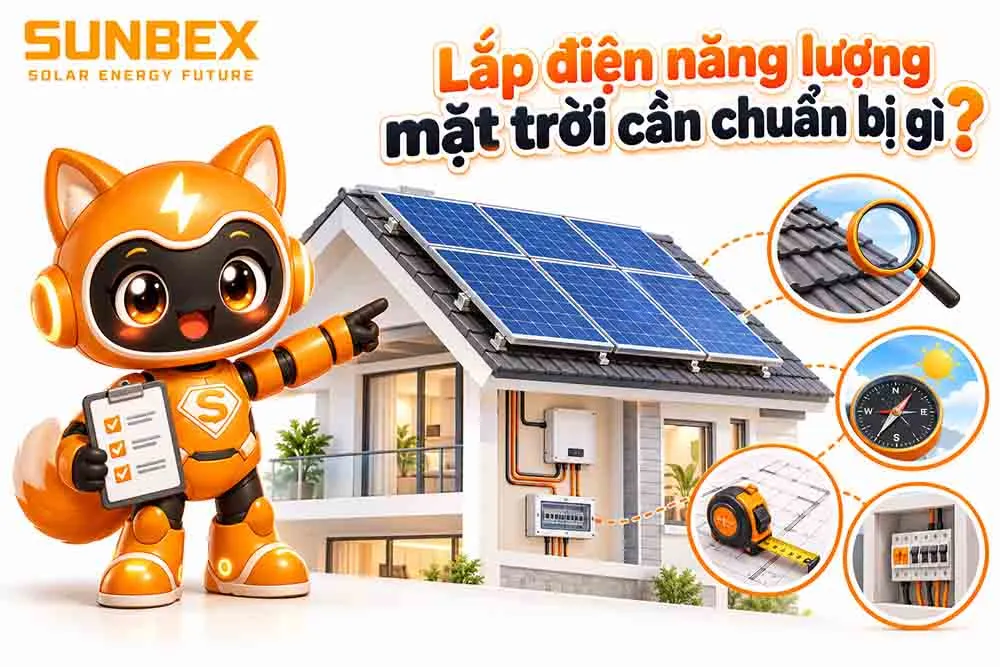 Lắp điện năng lượng mặt trời cần chuẩn bị gì?