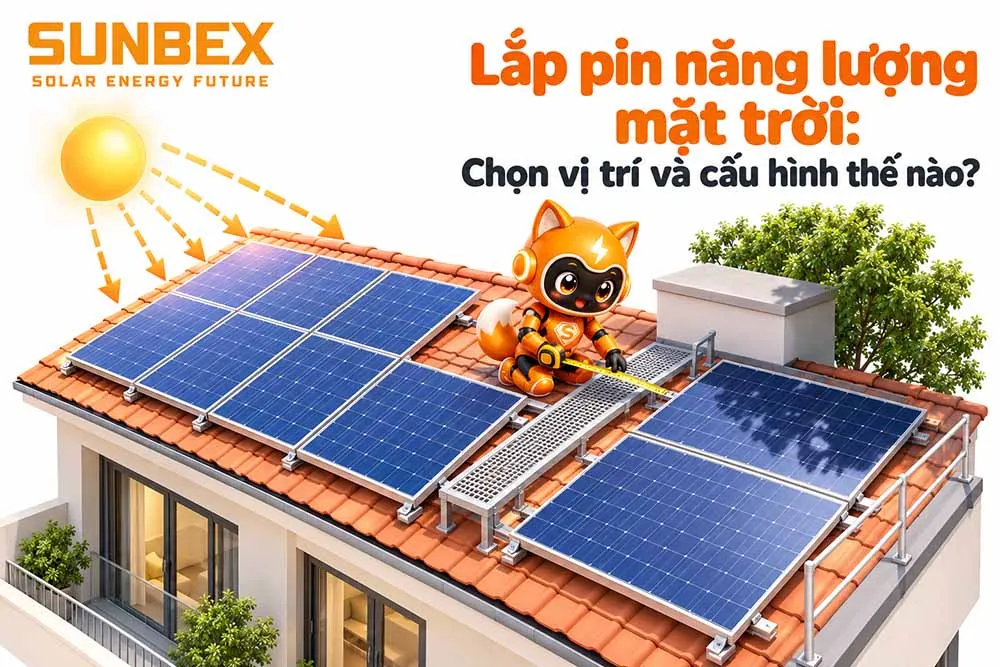 Chọn vị trí lắp pin năng lượng mặt trời thế nào?
